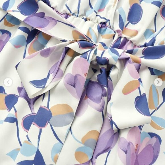 BloomChic Plus Size 4XL Floral Print Lantern Sleeve Dress us26 - Picture 4 of 6